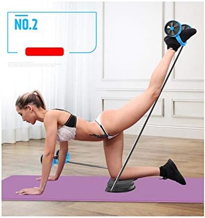 Men Ab Roller Wheel with Resistance Band Women Flex Abdominal Trainers Double Rollers Home Gym Multi-Functional Exercise Knee mat Body Fitness Equipment Core Ab Workout