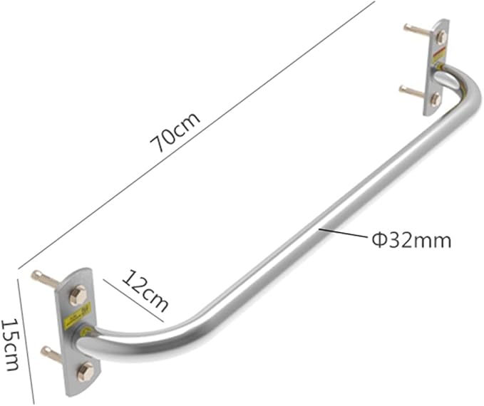 Wall-Mounted Fitness Horizontal Bar, Pull-up Bar for Strength Training, Suitable for Home Indoor and Outdoor Perforation Installation, Load 300kg (Stainless Steel 70cm)