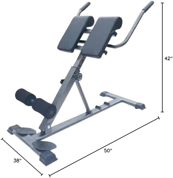 Roman Chair Hyper Bench Back Extension - Full Body Exercise Hyperextension Adjustable Home Gym - AB Sit Up Bench Core Trainer, Abdominal Strength Training Equipment Lower Body Leg Workout