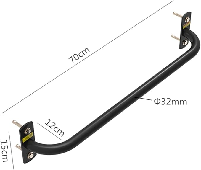 Wall-Mounted Fitness Horizontal Bar, Home Gym Pull-up Bar, Easy to Install, Indoor and Outdoor Strength Training Poles, 3 Sizes (70cm)