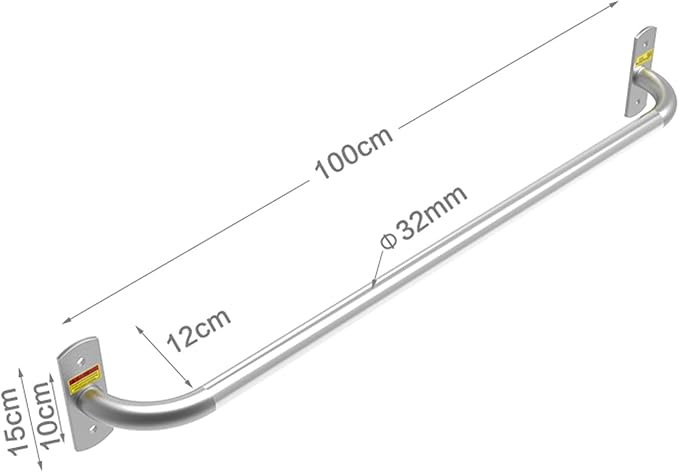 Wall-Mounted Fitness Horizontal Bar, Pull-up Bar for Strength Training, Suitable for Home Indoor and Outdoor Perforation Installation, Load 300kg (Stainless Steel 100cm)