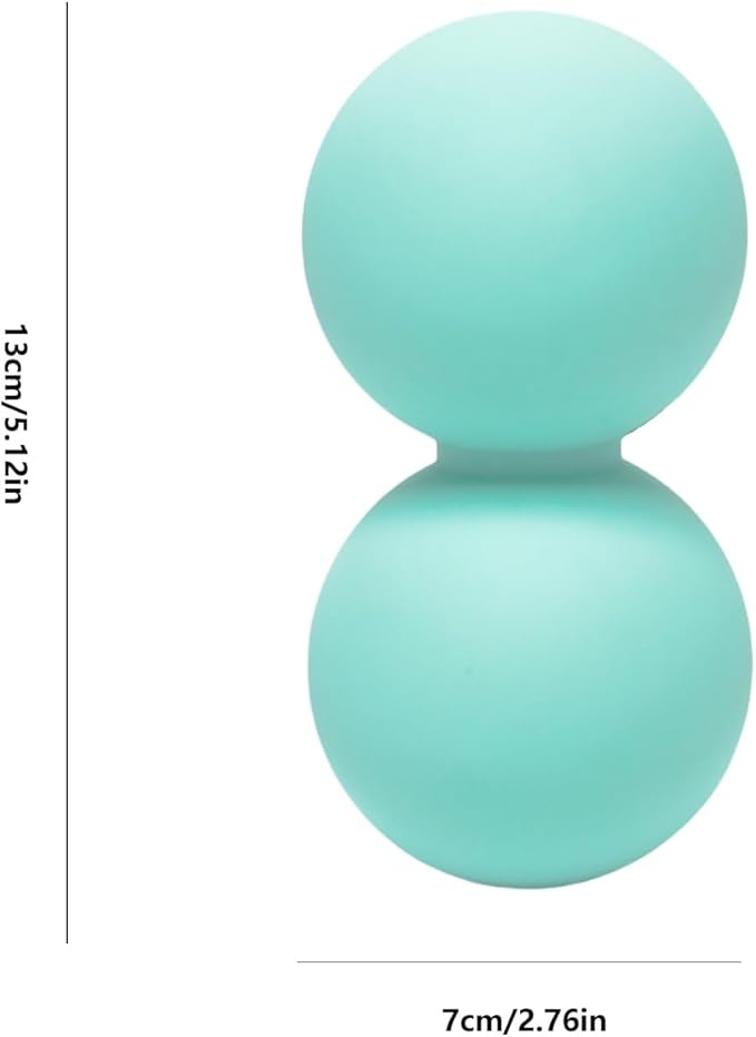 Peanut Massage Ball, Silicone Double Lacrosse Balls for Myofascial Release, Muscle Soreness Relief and Yoga, Peanut Ball for Massaging Back, Neck, Waist (Green)