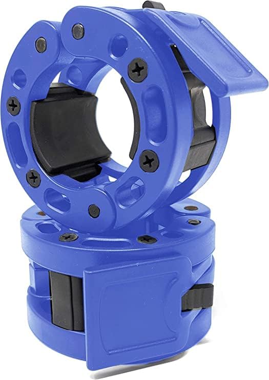 Clout Fitness Olympic Barbell Clamps Collars Quick Release Pair of Locking Weight Clips Fit 2 Inch Barbell for Weightlifting