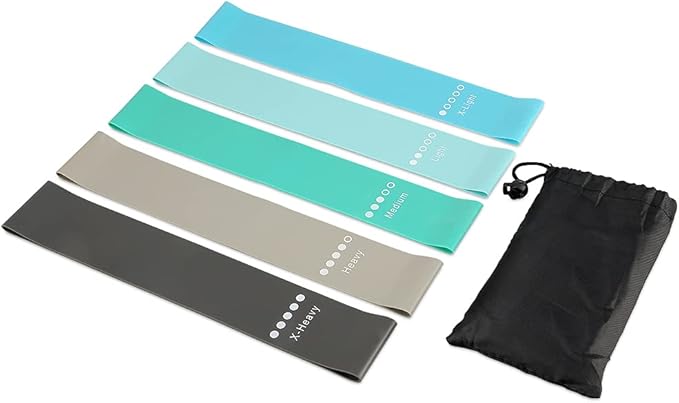 Resistance Bands Set (12pcs), Workout Bands with Handles, Door Anchor, Ankle Straps and Carry Bag, Exercise Bands for Shape Body and Home Workouts