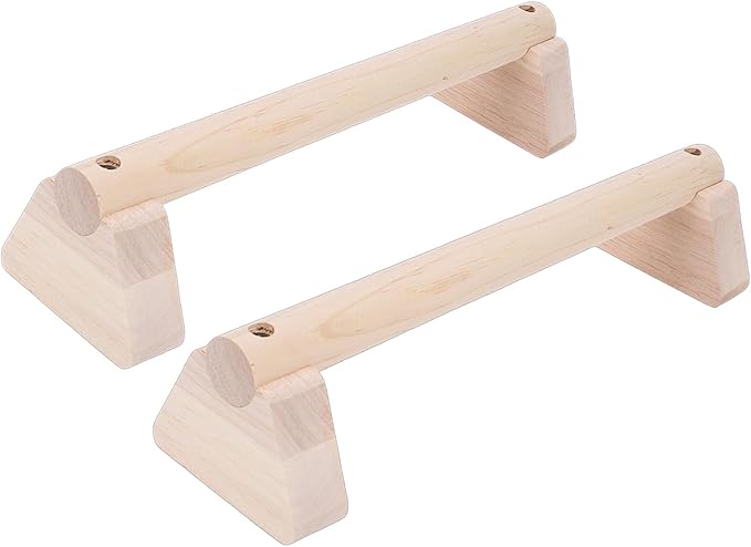 Diydeg Wood Push Up Bar, Parallettes Bars with Non Slip Base, Handstand Trainer Pushup Handles, Calisthenics Equipment for Men and Women Strength Training, Home Fitness, Workout