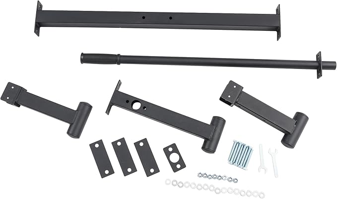 Deadlift Barbell Jack Stand, Heavy Duty Carbon Steel Bilateral Barbell Changer for Easy Changing Plates, Anti-slip Handle Deadlift Stand for Home Gym Exercises, Black