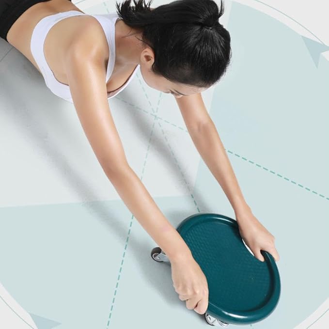 Ab Roller Wheel, Multi-Functional Abdominal Exercise Board with Mat, 360° Rotating Abs Training Machine Equipment for Full Body Fat Burning Gym