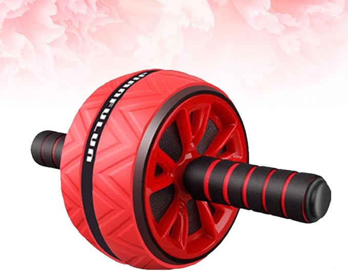 Ab Roller Wheel Fitness Device for Core and Abdominal Training Red Abdominal Gym Wheel for Home Workout and Muscle Strengthening for Men and Women