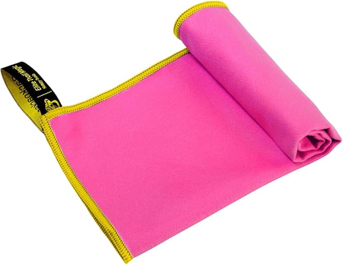 Backpacking Ultralight Quick Dry Microfiber Soft Fast Drying Hand and Face Towel Wash Cloth Camping Yoga Hiking Active Lifestyle Small (Magenta, Medium)