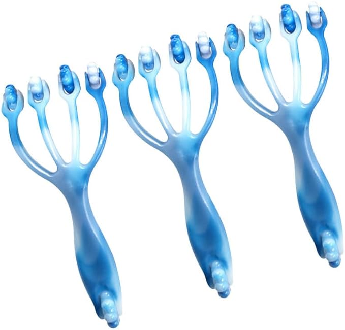 Healifty Handheld Four Claws Roller Massager 7.48 Inch Compact Muscle Massage Tool for Neck Foot Body Head Relief Portable Design