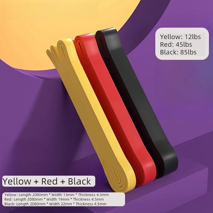 Stability Trainer Pad & Pilates Board Set - Non-Slip Foam Balance Exercise Pad,Balance Cushion for Yoga, Pilates, Therapy, and Home Fitness - Includes 3 Resistance Bands (12LB Yellow, 45LB Red, 85LB Black) - Portable and Lightweight