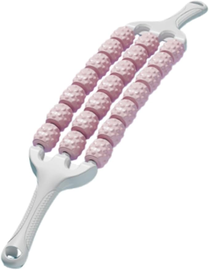 YIJU Muscle Roller Stick Body Massage Stick Portable Multiuse Comfortable Massage Roller Home Gym for Travel Park Garden Fitness, Pink