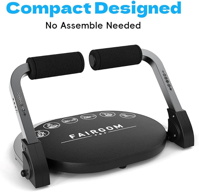 Ab Machine for Home Gym, Abs Workout Equipment for Sit Up Exercise, Ab Trainer Machine with Resistance Bands, Abdominal Exercise Equipment for All Ages
