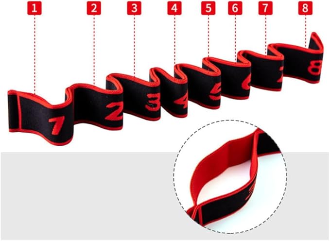 2026 New Fitness Resistance Band, Numbered Fitness Resistance Band for Stretching and Yoga, Full Body Workout Equipment for Home Gym, Glutes Training & Strength for Men and Women