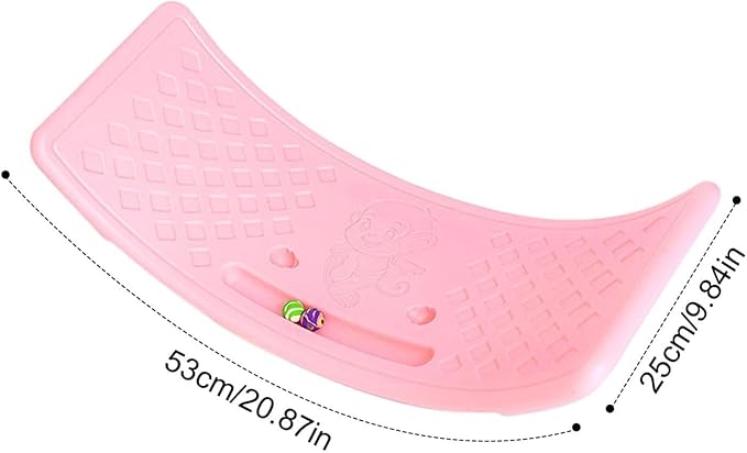 Wobble Board,Balance Board,2025 New Curved Rocking Seesaw Balance Boards Balance Popping Board Non Slip Sensory Training Balance Beam Equipment For 𝐁oys 𝐆irls, Hold Up To 25Kg For Indoor Use