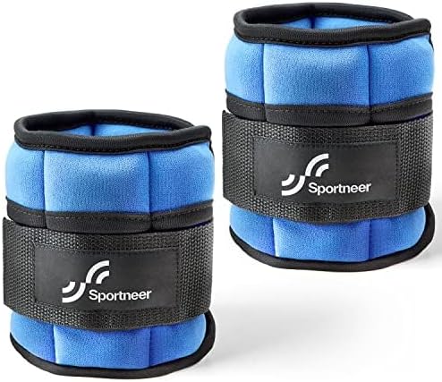 Sportneer Adjustable Ankle/Wrist Weights for Men Women Kids, Weighted Leg & Cuff Strength Training for Yoga Walking Running Aerobics Gym Fitness Physical Therapy