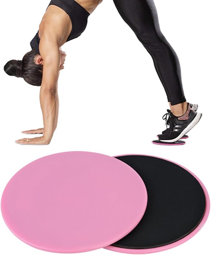 2PCS Fitness Sliding Plate Core Sliders Total Body Workout Sliding Plate Fitness Gliding Plate Equipment for Total Body Exercise Workout