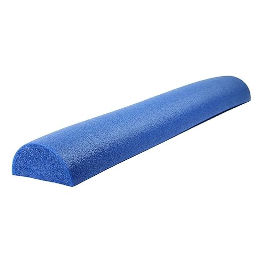 CanDo Blue Foam Rolls, 6" x 36", Half Round