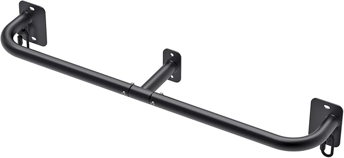 SELEWARE Heavy Duty Wall Mount Pull Up Bar, Joist Mount Chin Up Bar for Doorway, Sturdy Steel Construction, w/Resistance Band Hooks, Fits 32"/36" Wall Studs for Home Gym Strength Training