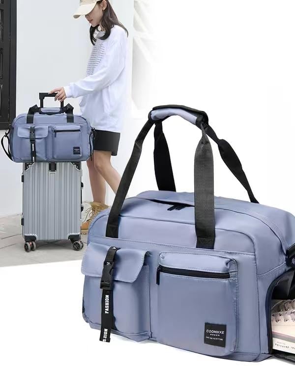 New Sports Tote Gym Travel Luggage Shopping Delivery Weekend Camping Overnight Bag (ice green)