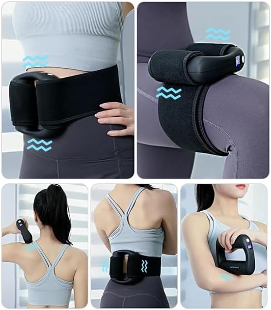 THE FINEST Deep Tissue Handheld Massage Gun Portable Cordless Massager for Back, Muscle Recovery & Pain Relief, Travel Size with Carry Case, Ideal for Athletes, Office & Home Relaxation (Purple)