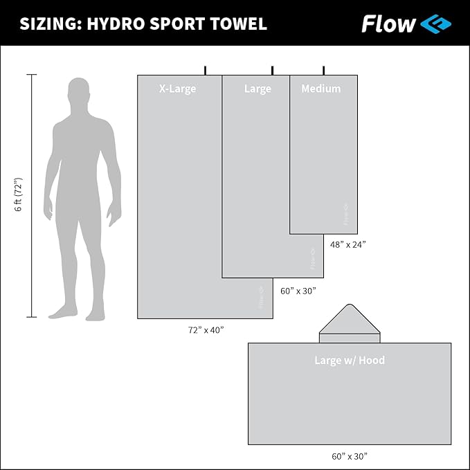 Flow Hydro Sport Towel - Quick Dry Swimming Towels in Microfiber for Swim, Pool, Triathlon, and Other Water Sports in Medium, Extra Large, and Hooded Sizes (Pink, X-Large (72" x 40"))