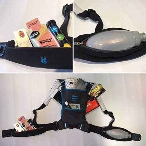 FITLY Minimalist Running Pack - Fitness Backpack Phone Holder, Storage, Thoracic Belt - Carry Personal Items - Running Gear for Men & Women - Lightweight Hydration Water Backpack