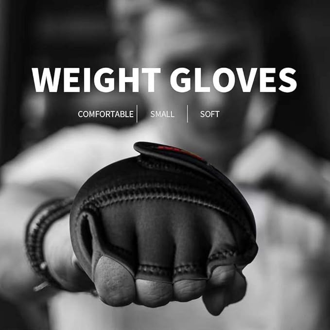 Weighted Gloves 4lb (2lb Each), Fitness Soft Iron Gloves with Wrist Support for Gym Boxing Strength Training, Cross Training, Gifts for Men, Dad, Husband