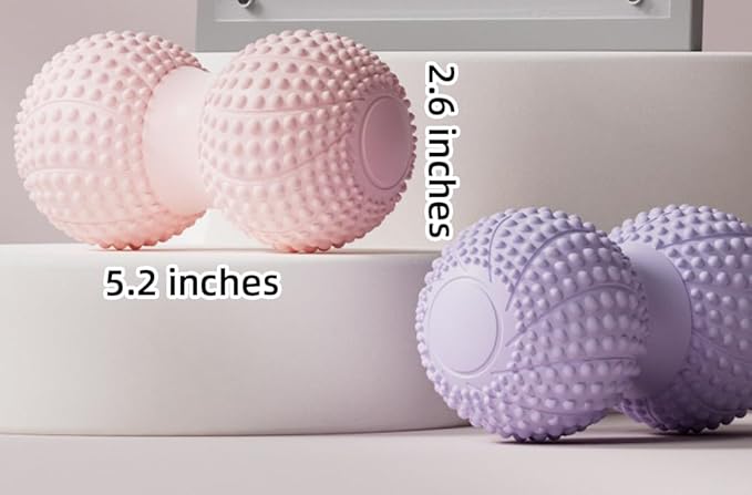 Peanut Massage Ball for Myofascial Release & Muscle Relaxation - Deep Tissue (Pink)