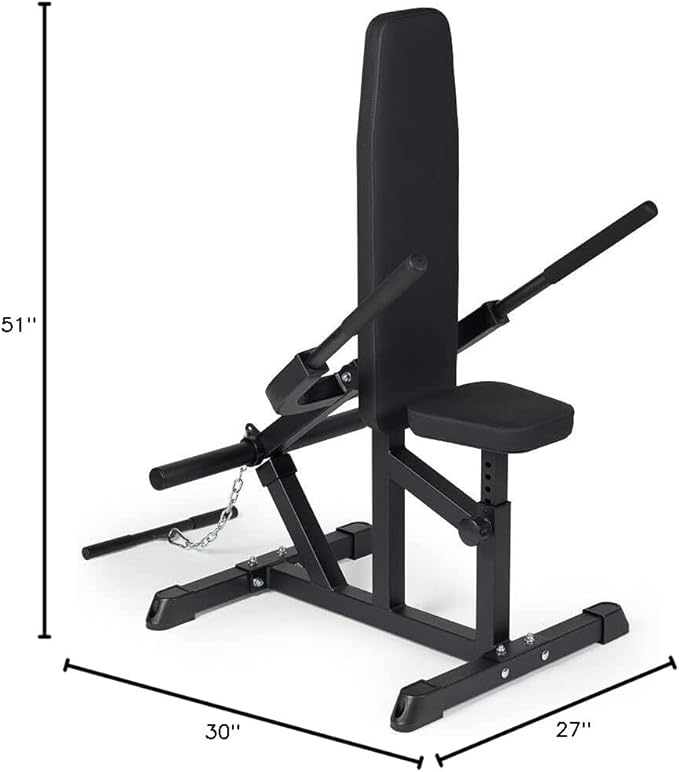 Titan Fitness Seated Dip Machine, Plate Loaded Dip Machine Rated 200 LB, Seated Triceps Dip Machine, Adjustable Padded Seat Backrest, Doubles as Bicep Curl Station