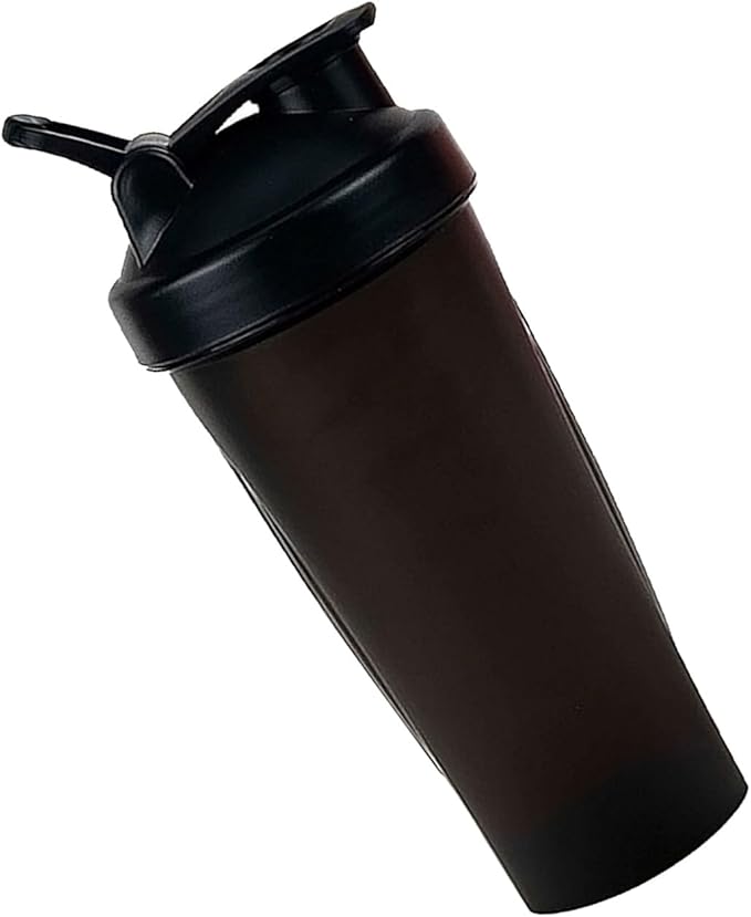 ZJchao Protein Shaker Bottle, 20oz Protein Shaker Water with Loop Balls Leak Proof for Pre Workout Outdoor Sports Gym Fitness (Pink) (Black)