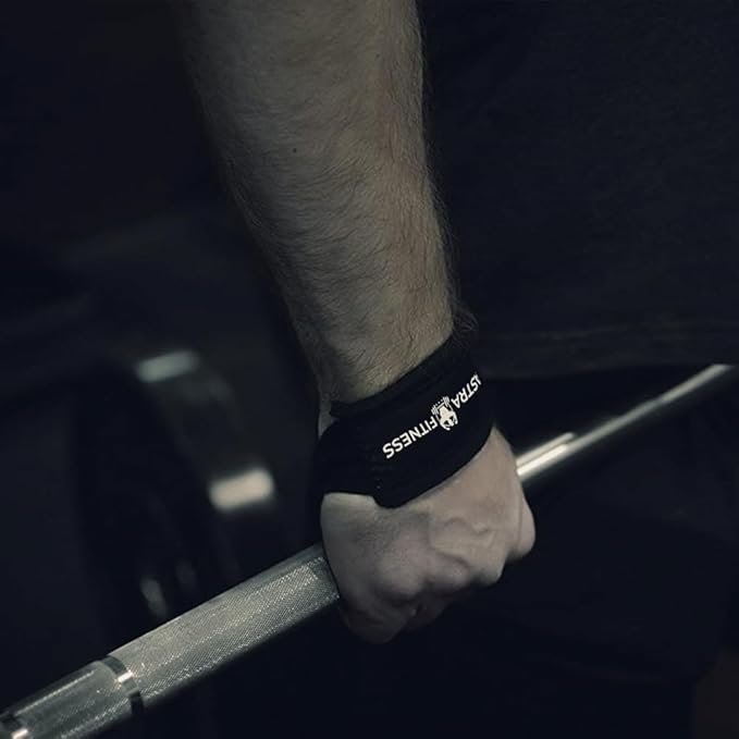 Lifting Straps for Weightlifting, Bodybuilding, Powerlifting, Strength Training, & Deadlifts - Padded Neoprene with 18 inch Cotton (Lifting Strap,Black)