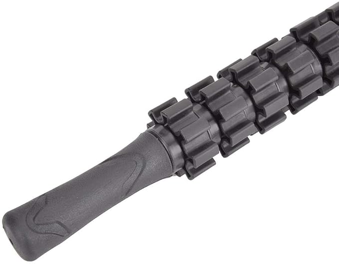 KEENSO 9 Gear Sports Massage Roller Stick Yoga Fitness Muscle Relax,Workout Exercise Equipment,Black,Comfortable to Grip