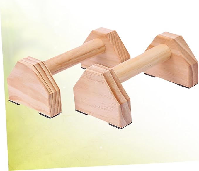 Homoyoyo Solid Wood Push-up Support and Handstand Bars Set, Exercise Equipment for Muscle Training and Home Calisthenics Strength Workout