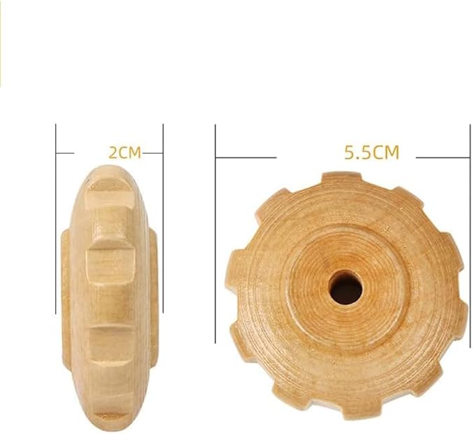 Curved Wood Therapy Massage Roller Tools,Lymphatic Drainage, Cellulite Massage Wooden Muscle Roller Stick for Waist and Thigh, Stomach Rolling guasha Massager Tool for Fascia,Relief, Body Shaping