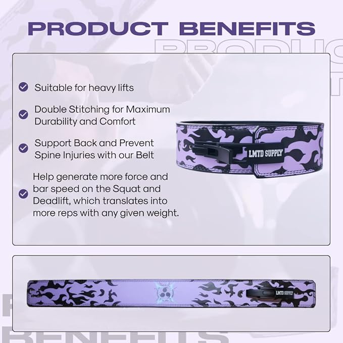 Anime Lever Belt, Weight Lifting Belt, Heavy Duty Powerlifting Weightlifting Gym Belt for Deadlifts Squats Back Support