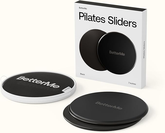 BetterMe Pilates Sliders β Dual-Sided Exercise Sliders for Core Training β Compact Workout Gliders for Home Fitness, Abs & Full Body Workouts