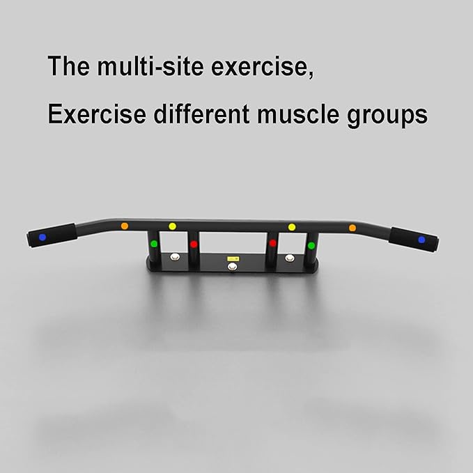 Indoor Exercise Fitness Pull-up Bar, Wall-Mounted Horizontal Bar, Multifunctional Strength Training Rod, for Home Gym, Easy to Install (Steel)