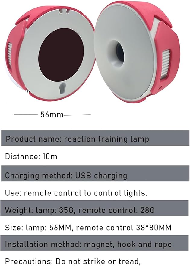 Reaction Training Light, Agile Reaction Training Kit with Remote Control, 4 Training Modes, 4 Light Colors, Improve Balance/Reaction/Agility/Speed/Cognition, for Physical Training