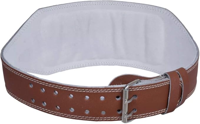Weight Lifting Belt for Fitness Gym Adjustable Leather Belt with 4” Padded Lumbar Back Great for Bodybuilding Functional Training Powerlifting Deadlifts Workout Squats Exercise