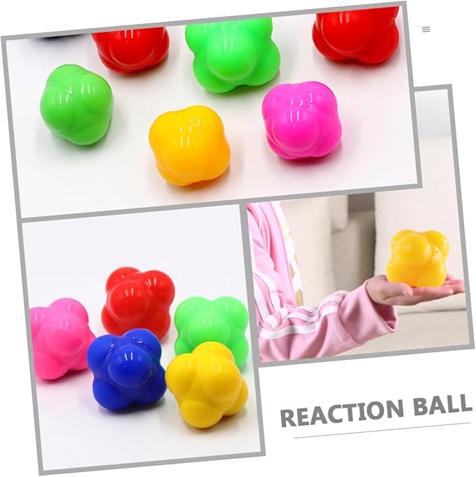 Agility Training Ball Hexagonal Reaction Ball for Hand-Eye Coordination Fitness Training and Speed Reflex Silicone Material for Skill Levels and Personal Fitness