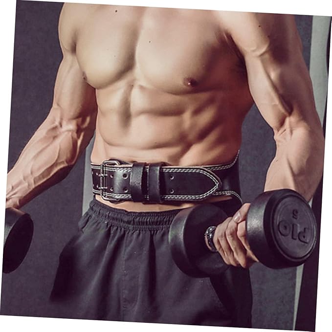 Pu Support Belt for Weightlifting Waist Support for Men Women Fitness Lumbar Brace for Squats Hard Pulls Black
