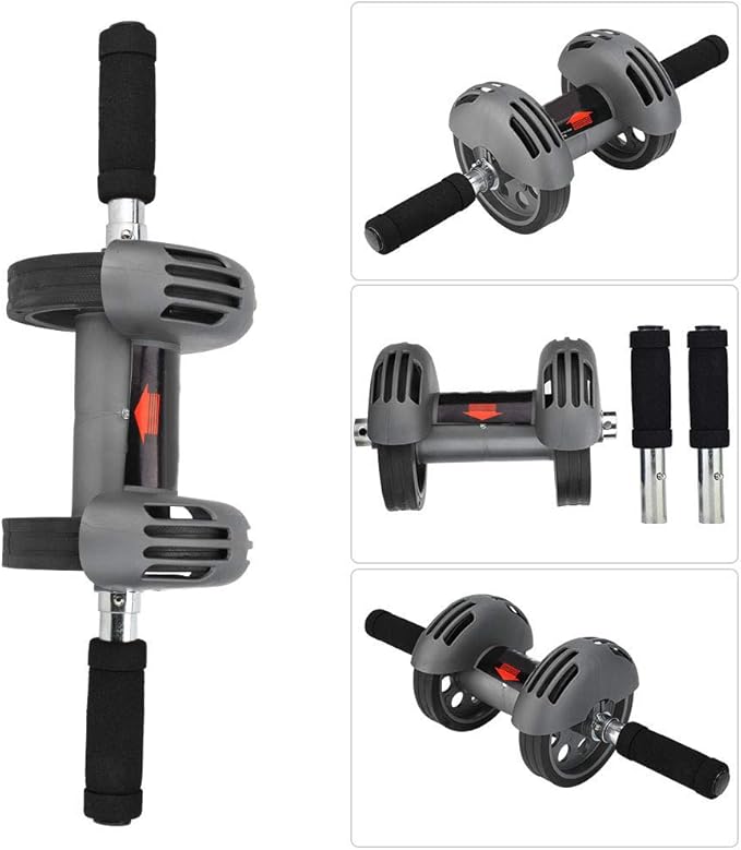 Ab Roller Wheel, Ab Roller Wheel for Core Workout, for Abdominal Workout for Men and Women, Ab Double Roller Workout System Abdominal Muscle Exerciser, Home Gym Equipment