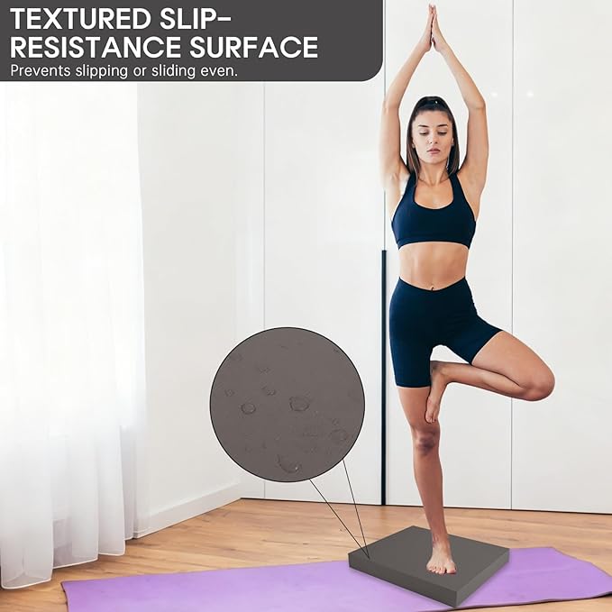 Exercise Balance Pad,Balance Foam Mat for Physical Therapy Equipment & Strength Stability Training, Slip Resistant Foam Mat for Yoga, Pilates, Meditation,Gardening knee pads