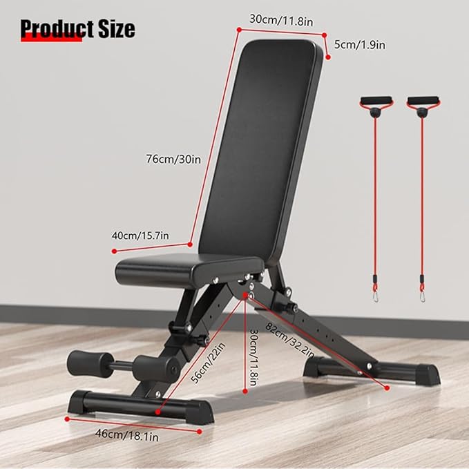 Adjustable Weight Bench Incline Decline Flat Workout Bench Multi-Angle Foldable Home Training Sit up Gym Bench