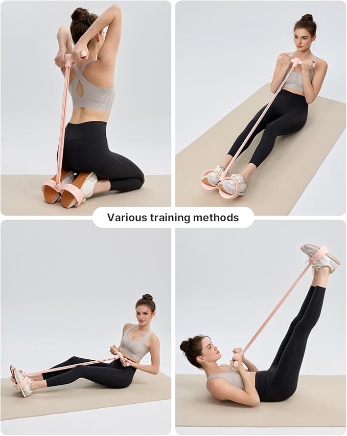YOTTOY Smart Foot Pedal Puller with Digital Counter, Pedal Puller Resistance Band System with Handles for Full Body Stretching Yoga Home Workout