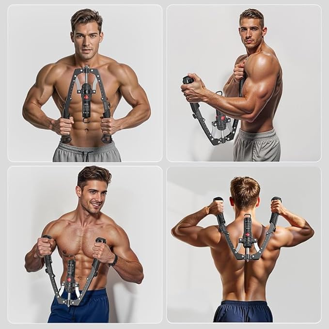Saker Adjustable Hydraulic Twister Arm Trainer, 22-440Lbs Chest Expander,3-in-1 Home Gym Equipment for Arm, Chest & Core Strength Training for Men & Women
