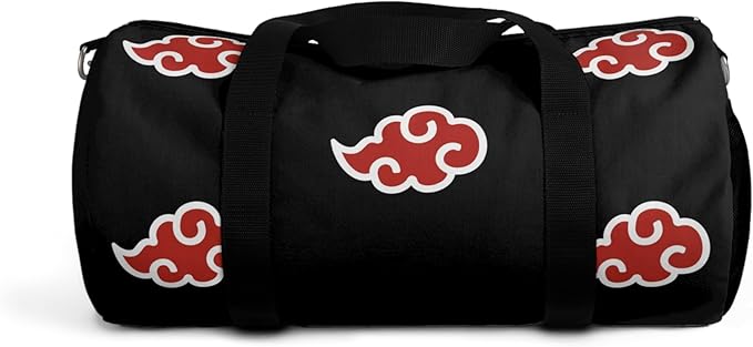 Anime Gym Bag for Women Men - Large Capacity Waterproof Workout Fitness Travel Sports Bags Fashion Street Camping Expandable Carry On Duffle Bag For Couple (Red Cloud) PTY