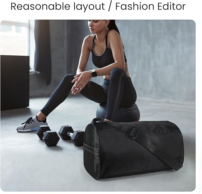 C&F BOGMOST Small Gym Bag for Women & Men,Small Lightweight Duffel Bag Carry On Bags Mini Duffel Travel Bag Waterproof Sports Bags for Workout/Sport/Travel, Purplish Red