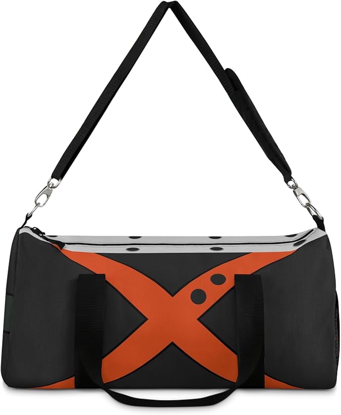 Anime Gym Bag for Women Men - Large Capacity Waterproof Workout Fitness Travel Sports Bags Fashion Street Camping ExpandaCLe Carry On Duffle Bag For Couple (Black Bakugo) PTY